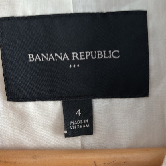 NWT! BANANA REPUBLIC Linen Blend Double Breasted Blazer, Size 4 - Picture 9 of 12